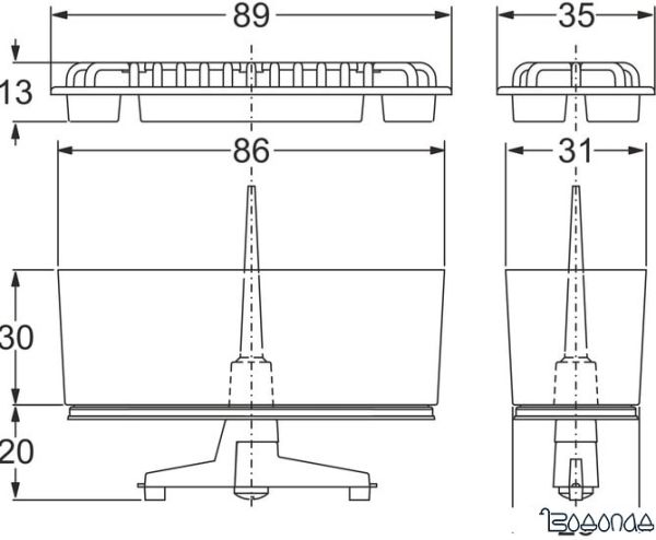 Трап/канал Bonomini L85 6822AR85B4