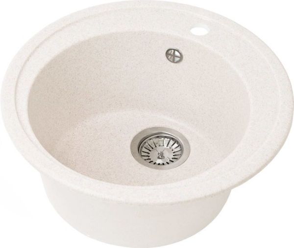 Кухонная мойка Gran-Stone GS-02 (331 белый) фото 1 Кухонная мойка Gran-Stone GS-02 (331 белый) фото 1