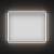 Прямоугольное зеркало с фронтальной LED-подсветкой Wellsee 7 Rays' Spectrum 172201330 (90*70 см, черный контур, сенсорная кнопка)