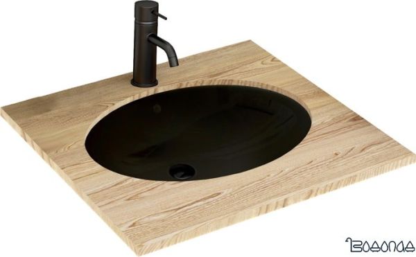 Умывальник Rea Nel (черный) фото 1