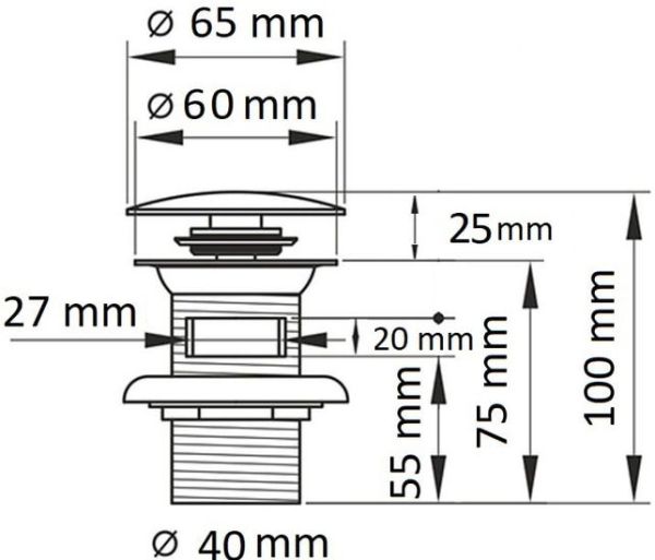 Донный клапан CeramaLux RD003