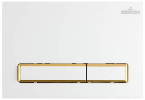 Пластиковая клавиша смыва Lavinia Boho RelFix 38050802, цвет белый / золотой глянец