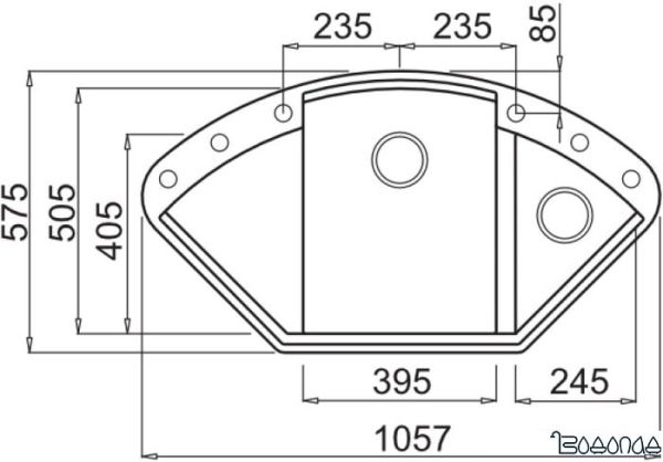 Кухонная мойка Elleci Easy Corner Aluminium 79