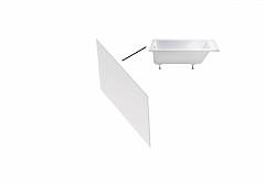 Экран Вега, Лира 75 боковой, PFI акрил, белый глянцевый, 02010001