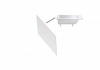 Экран Вега, Лира 75 боковой, PFI акрил, белый глянцевый, 02010001