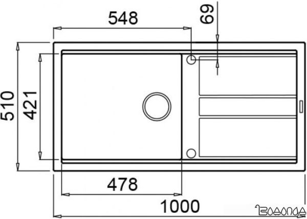 Кухонная мойка Elleci Best 480 Kera 96