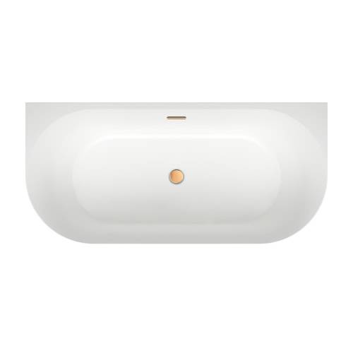 Пристенная акриловая ванна Wellsee Belle Spa 3.0 235901004, 170*80 см Набор 4 в 1: ванна 235901000, ножки, экран, слив-перелив золото 231925000.