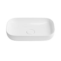 Накладная раковина Wellsee Croquis 150301000 (60*40 см, овальная, без отверстия под смеситель, керамический клапан, глянцевый белый).