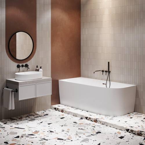 Пристенная акриловая ванна Wellsee Belle Spa 2.0 235805002, 170*75 см (левая) Набор 4 в 1: ванна 235805000, каркас, экран, слив-перелив глянцевый белый 231922000.