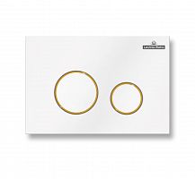 Пластиковая клавиша смыва Lavinia Boho RelFix 38050804, цвет белый / золотой глянец