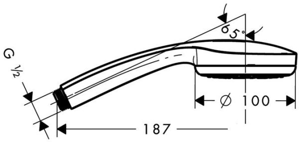 Душевая лейка Hansgrohe Croma 100 1jet EcoSmart 28583000