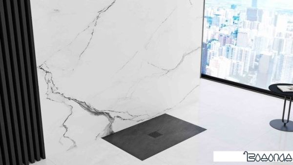 Душевой поддон Rea Rock 100x80 (черный) фото 4