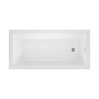 Акриловая  ванна Wellsee FreeDom 2.0 23300301R, 180*85 см, в комплекте интегрированный слив-перелив хром