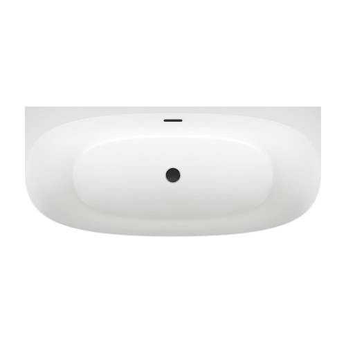Пристенная акриловая ванна Wellsee Belle Spa 2.0 235804003, 170*75 см Набор 4 в 1: ванна 235804000, каркас, экран, слив-перелив матовый черный 231924000.