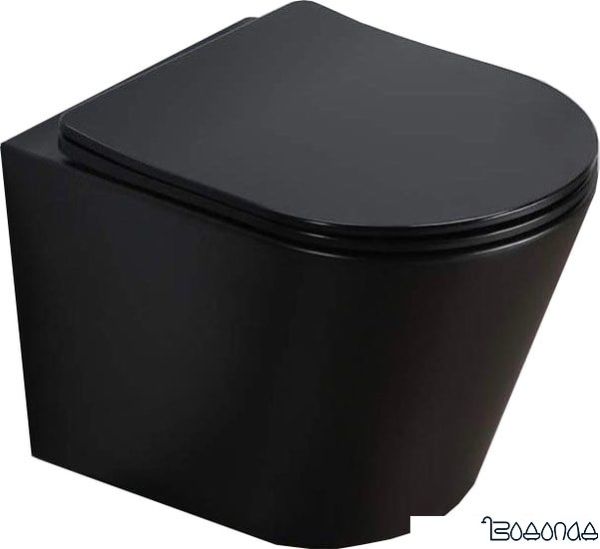 Унитаз CeramaLux B2330-1MB (черный матовый)