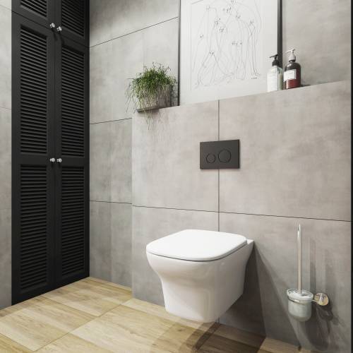 Инсталляция для унитаза комплект 5 в 1 Lavinia Boho Relfix 77020053: система инсталляции для подвесного унитаза, удлиненный комплект креплений, шумоизоляция, кнопка смыва, диспенсер