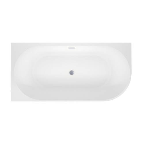 Пристенная  акриловая ванна Wellsee Excellence Pro 28760801R, 180*80 см, цвет белый  глянец. Набор 4 в 1: ванна 287608000, ножки, экран, слив-перелив хром  231921000.