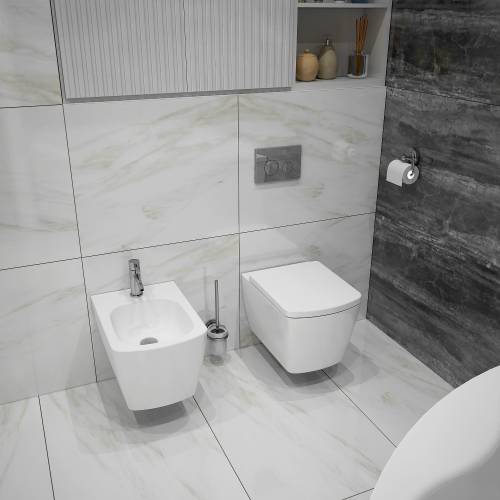 Инсталляция для унитаза комплект 5 в 1 Lavinia Boho Relfix 77020047: система инсталляции для подвесного унитаза, удлиненный комплект креплений, шумоизоляция, кнопка смыва, диспенсер