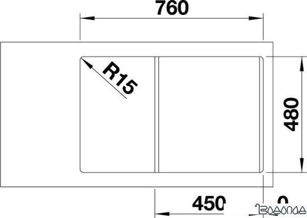 Кухонная мойка Blanco Legra 45 S 522203 (белый) Кухонная мойка Blanco Legra 45 S 522203 (белый)