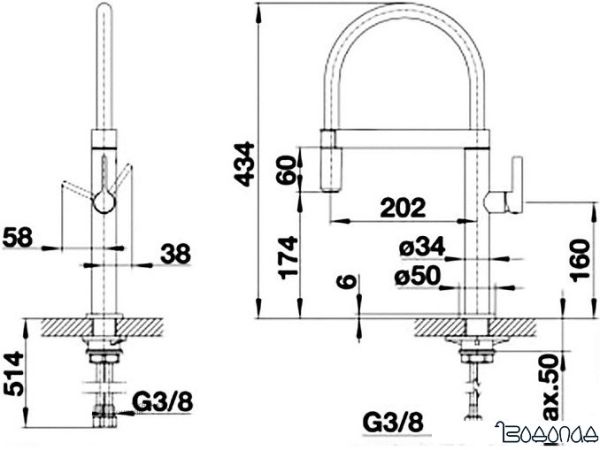 Смеситель Blanco Culina-S Mini 519844 (стальной)
