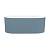 Отдельностоящая акриловая ванна Wellsee Chalice Perfection 230608002, 166*77 см, цвет чаши ванны белый глянец (стенки матовые светло-синие). Набор 4 в 1: ванна 230608000, ножки, экран, слив-перелив глянцевый белый 231922000.