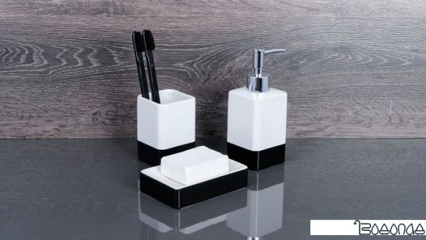 Стакан для зубной щетки и пасты Fixsen Text FX-230-3