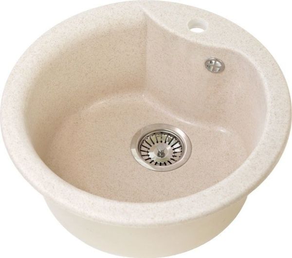 Кухонная мойка Gran-Stone GS-08S (328 бежевый) фото 1 Кухонная мойка Gran-Stone GS-08S (328 бежевый) фото 1