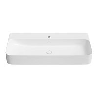 Настенная или накладная раковина Wellsee Clermont 302604000, 100*47 см (глянцевая белая)