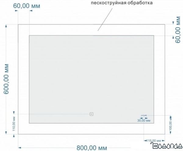Cersanit Зеркало Led 030 Design Pro 80x60 LU-LED030*80-d-Os фото 4