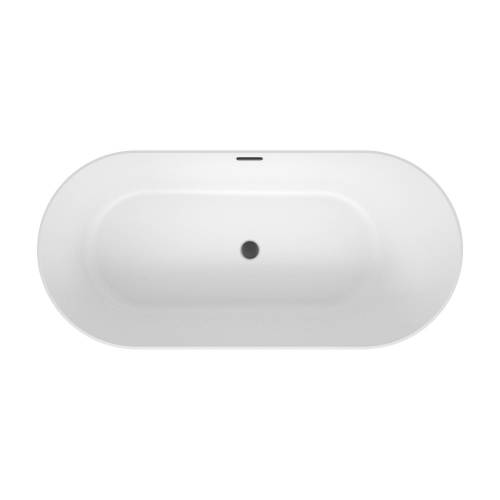 Отдельностоящая  акриловая ванна Wellsee Saint-Germain 28270203R, 170*70 см, цвет белый  глянец. Набор 4 в 1: ванна 282702000, ножки, экран, слив-перелив матовый  черный 231924000.