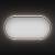 Овальное зеркало с фоновой LED-подсветкой Wellsee 7 Rays' Spectrum 172201530 (90*50 см, черный контур, сенсорная кнопка)
