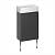 Wellsee Тумба под умывальник 3 в 1 WC Area 221802003 (тумба/матовый темно-серый, раковина/глянцевый белый, ножки/нержавеющая сталь)