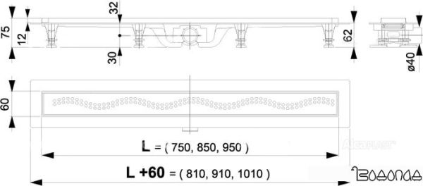 Сифон Alcaplast APZ8-850M
