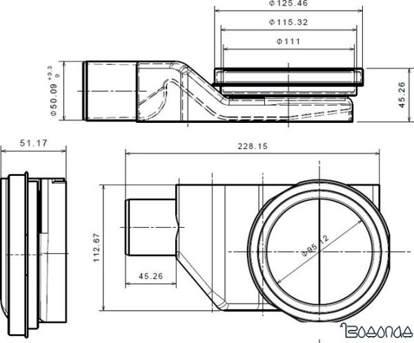 Сифон Pestan Confluo Standard Angle 2 Gold фото 2