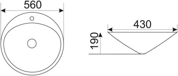Умывальник CeramaLux N9413 фото 2