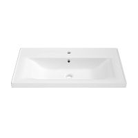 Настенная или мебельная раковина Wellsee FreeDom 151105000 (70*46 см, прямоугольная, с отверстием под смеситель, глянцевый белый).