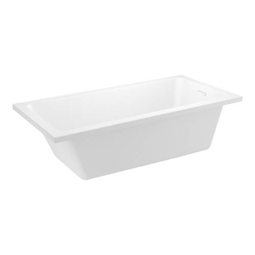 Акриловая  ванна Wellsee FreeDom 2.0 23300202R, 165*80 см, в комплекте интегрированный слив-перелив глянцевый белый