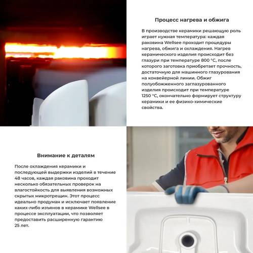 Накладная раковина для ванной Wellsee Ideal 20214105R в наборе 4 в 1: раковина 50 см (белый глянец), донный клапан, сифон, смеситель (цвет набора золото)