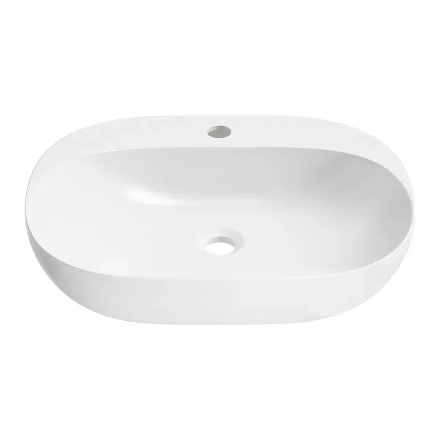 Подвесная раковина для ванной Wellsee Pro Line 20212421R в наборе 2 в 1: раковина 53 см (белый глянец), донный клапан в цвете хром