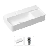 Накладная раковина на столешницу для ванной Lavinia Boho Sink 21520878 в комплекте 2 в 1: раковина 60 см (белый глянец), донный клапан, в цвете хром
