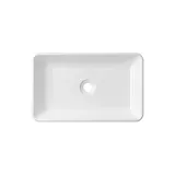 Накладная раковина на столешницу для ванной Lavinia Boho Sink 21520113 в комплекте 3 в 1: раковина 55 см (белый глянец), донный клапан, сифон, в цвете хром