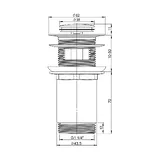 Накладная раковина на столешницу для ванной Lavinia Boho Sink 21520878 в комплекте 2 в 1: раковина 60 см (белый глянец), донный клапан, в цвете хром