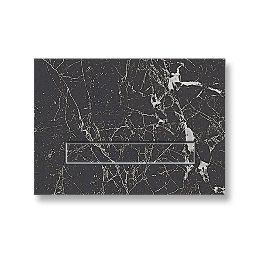 Каменная клавиша смыва Lavinia Boho RelFix 38050901, цвет greek black, с хромированной кромкой по периметру клавиш