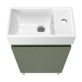 Wellsee Тумба под умывальник 3 в 1 WC Area 221805003 (тумба/матовый зеленый, раковина/глянцевый белый, ножки/нержавеющая сталь)