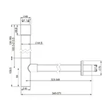 Сифон для раковины Wellsee Drainage System 182117000 (Ø 32 мм (1 1/4"); длина 346-371 мм; розовое золото)