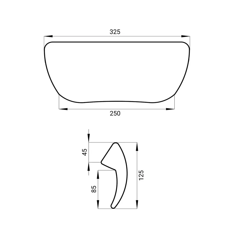 Подголовник для ванны Wellsee Useful Extras 261902000 (полиуретановый, черный)