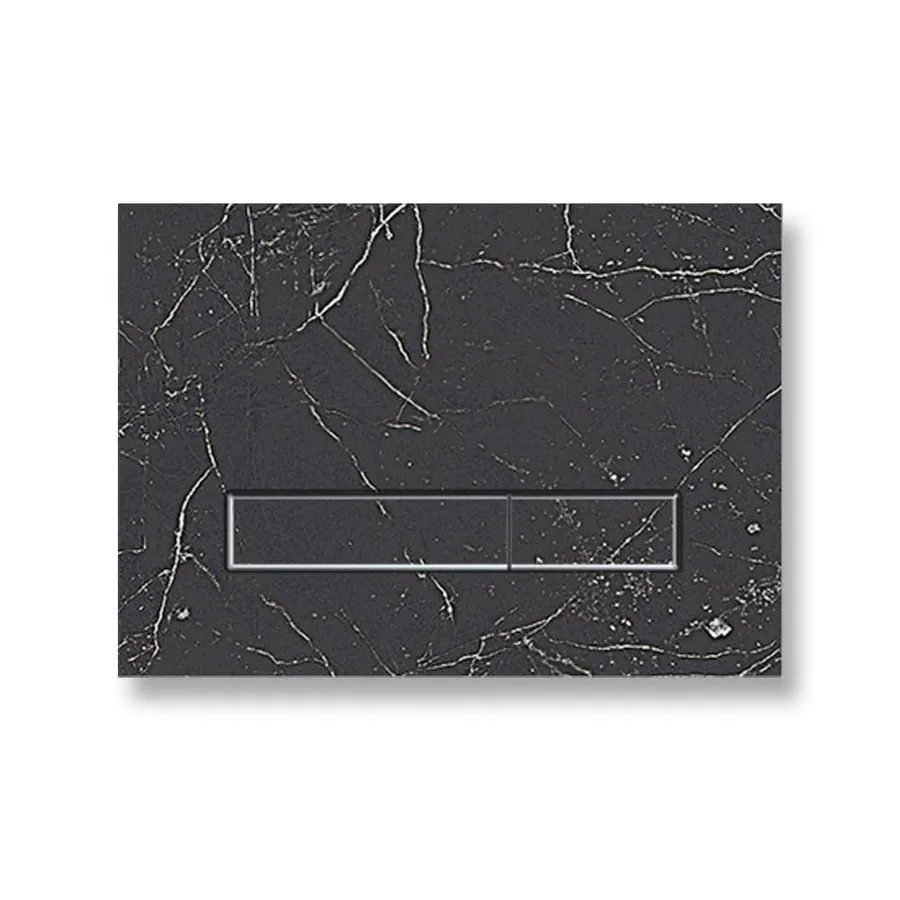 Каменная клавиша смыва Lavinia Boho RelFix 38050901, цвет greek black, с хромированной кромкой по периметру клавиш