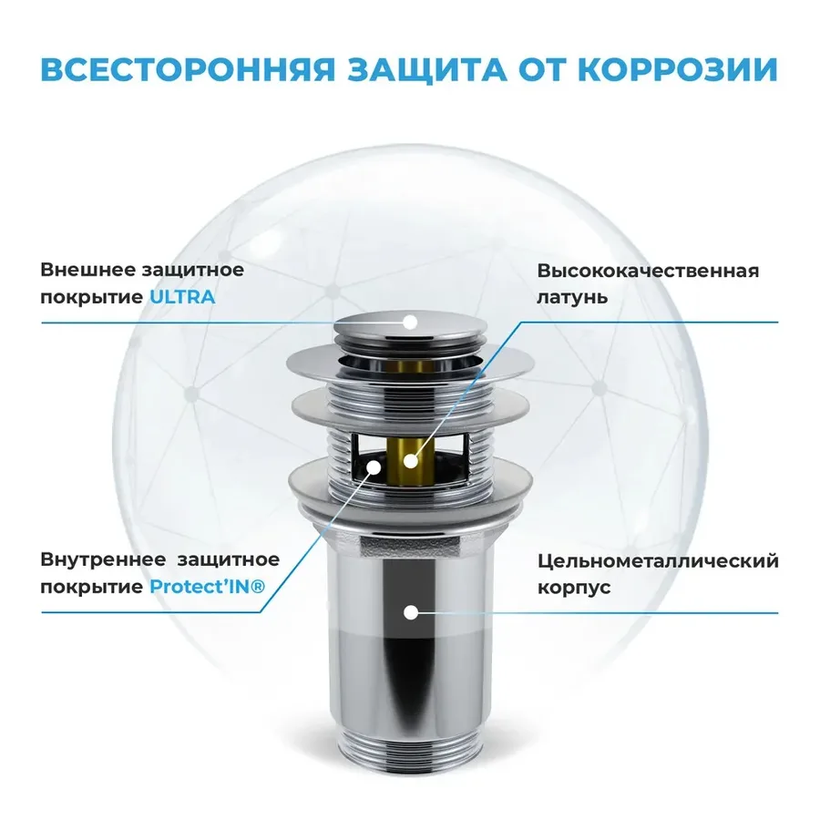 Накладная раковина на столешницу для ванной Lavinia Boho Sink 21520878 в комплекте 2 в 1: раковина 60 см (белый глянец), донный клапан, в цвете хром