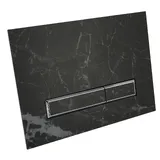 Каменная клавиша смыва Lavinia Boho RelFix 38050901, цвет greek black, с хромированной кромкой по периметру клавиш