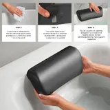 Подголовник для ванны Wellsee Useful Extras 261902000 (полиуретановый, черный)